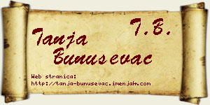 Tanja Bunuševac vizit kartica